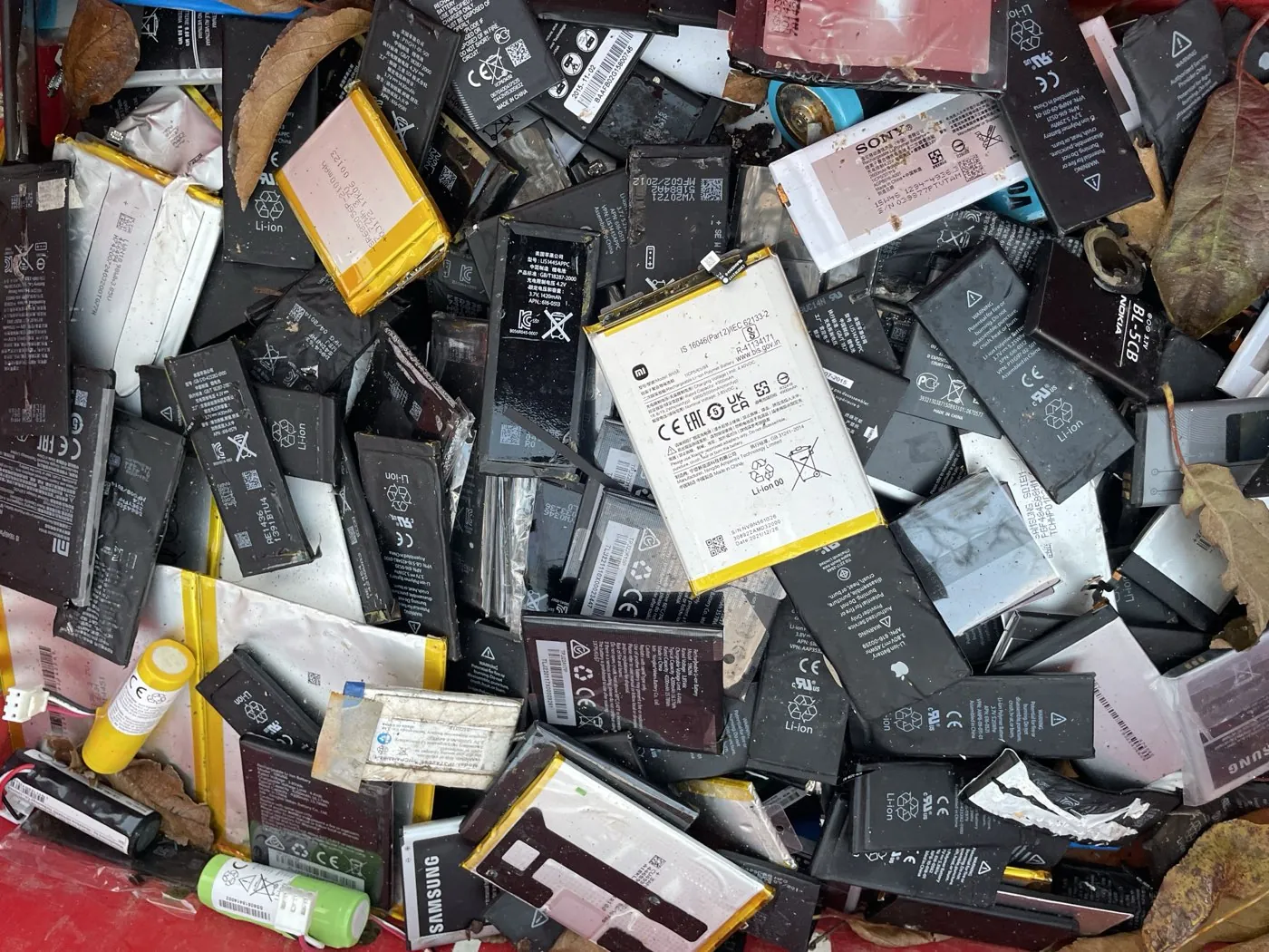 Used batteries for recycling